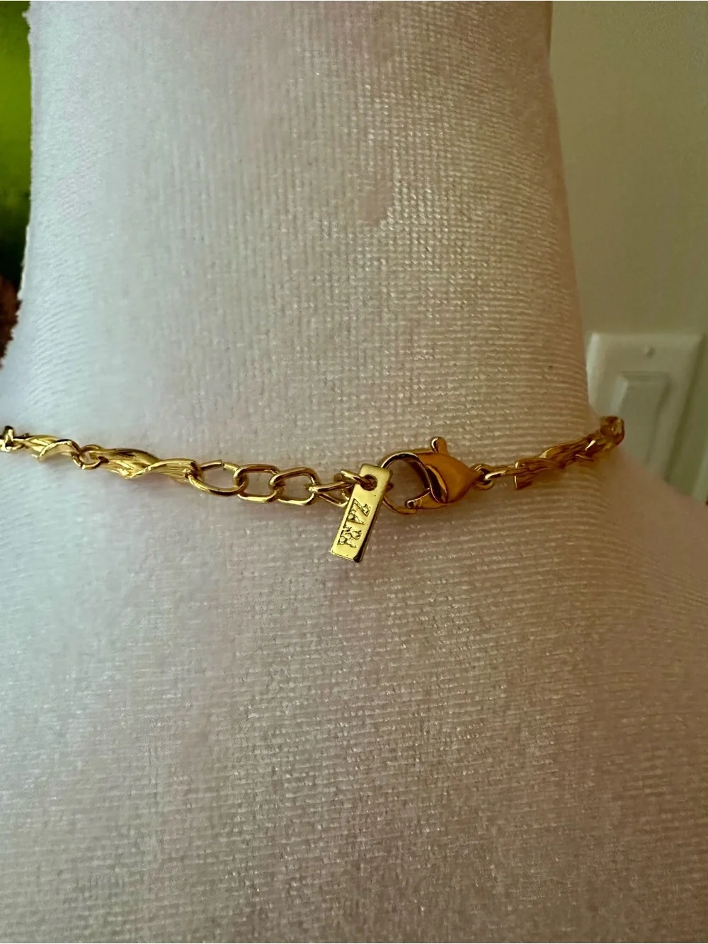 Zara Gold Lattice Necklace with Purple and Amber Drops - Picture 2 of 3